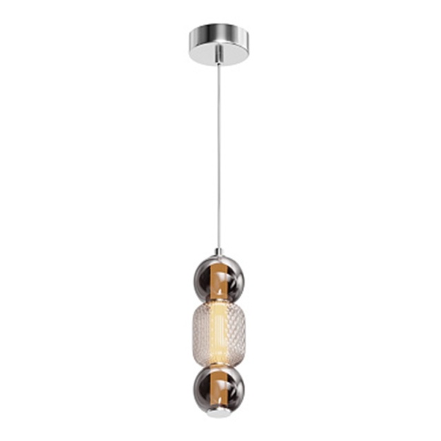 Lustra argintie din metal cu LED Drop Maytoni