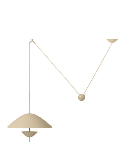 Lustra crem din metal cu 3 becuri Lod Ferm Living