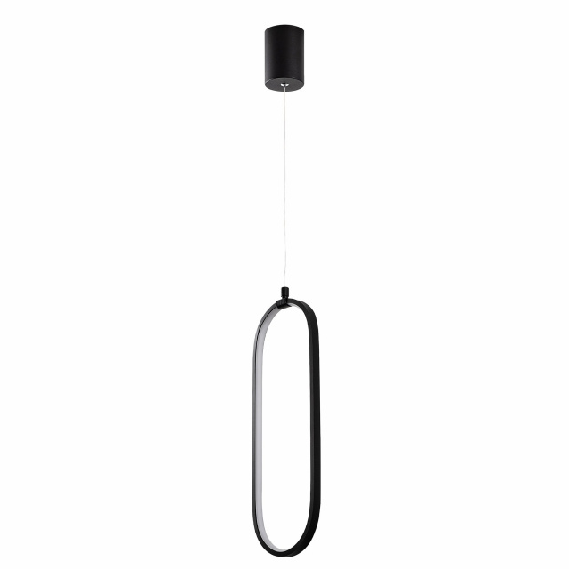 Lustra neagra din metal cu LED Can The Home Collection