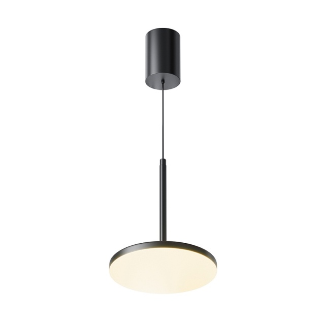 Lustra neagra din metal cu LED Plato Maytoni