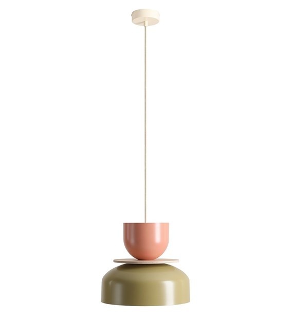 Lustra verde fistic/rosu corai din metal Uto Aldex