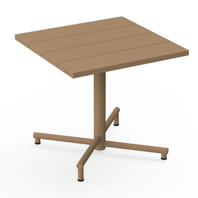 Masa bistro exterior maro mochaccino din metal 80x80 cm Fred's Fatboy