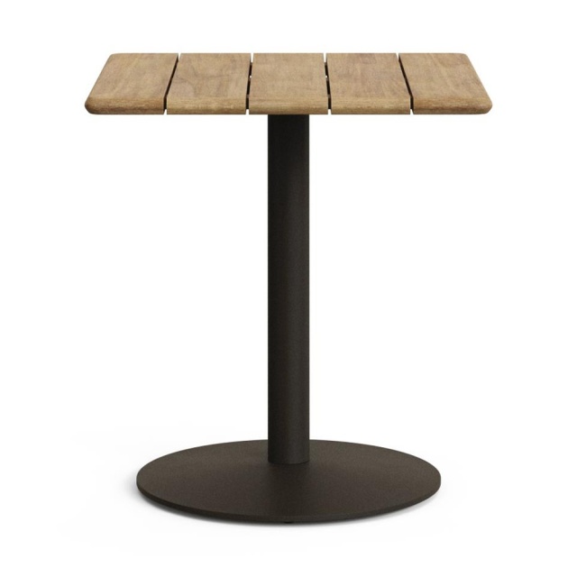 Masa bistro exterior maro/verde din lemn 70x70 cm Esilda Kave Home