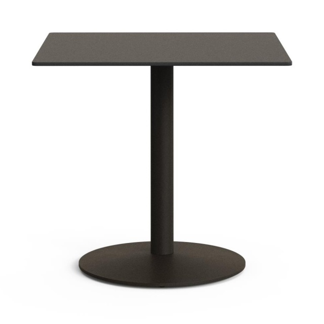 Masa bistro exterior neagra/verde din metal 80x80 cm Esilda Kave Home