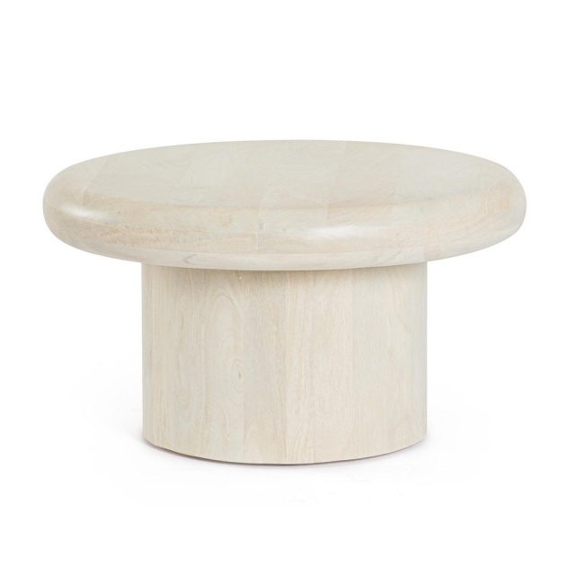 Masa de cafea crem din lemn 60 cm Lopez Bizzotto