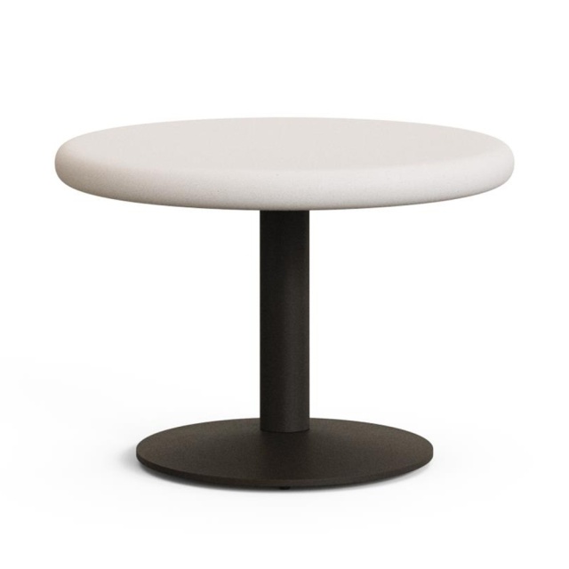Masa de cafea exterior alba/verde din ciment 70 cm Esilda Kave Home