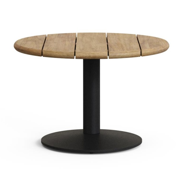Masa de cafea exterior maro/neagra din lemn 70 cm Esilda Kave Home