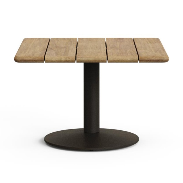 Masa de cafea exterior maro/verde din lemn 70x70 cm Esilda Kave Home