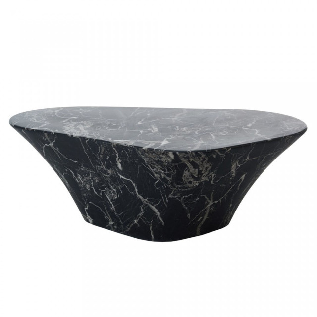 Masa de cafea neagra din fibre 51x88 cm Oval Pols Potten