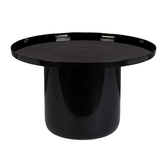 Masa de cafea neagra din metal 67 cm Shiny Zuiver