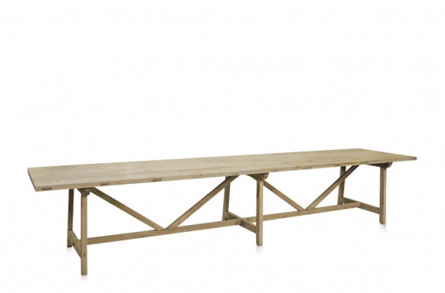 Masa dining din lemn 90x400 cm Mine Versmissen
