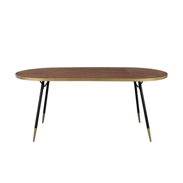 Masa dining din lemn si metal 90x180 cm Denise The Home Collection
