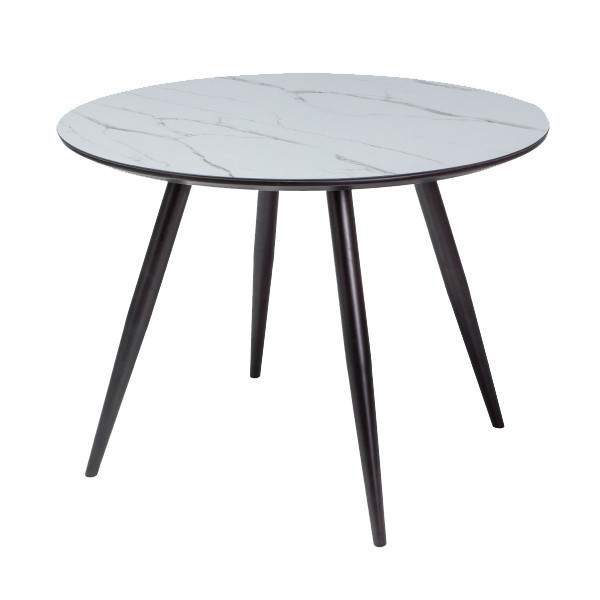Masa dining din sticla si metal 100 cm Ideal The Home Collection