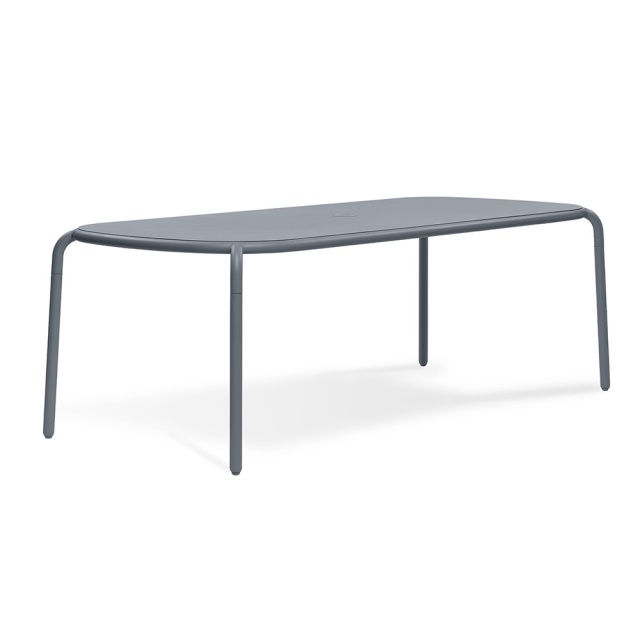 Masa dining exterior gri elefant din metal 99x220 cm Toni Tablo Fatboy