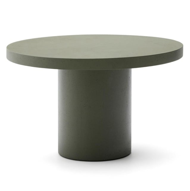 Masa dining exterior verde din ciment 120 cm Aiguablava Kave Home