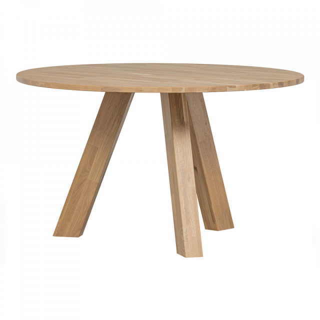 Masa dining maro din lemn 129 cm Rhonda Natural Woood