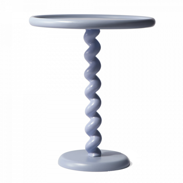 Masa laterala albastra din metal 46 cm Twister Pols Potten