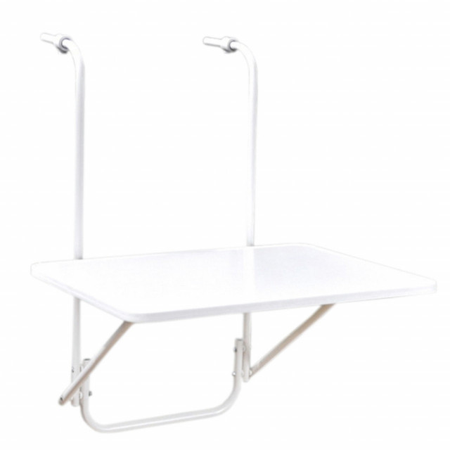 Masa laterala pliabila pentru balcon alba din metal 40x80 cm Andorra Rojaplast