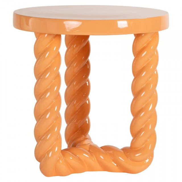 Masa laterala portocalie din plastic 45 cm Rosly Richmond Interiors