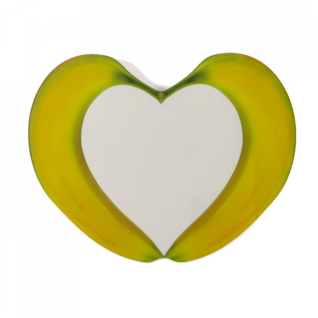 Oglinda ovala galbena din sticla 50x64 cm Love Banana Seletti