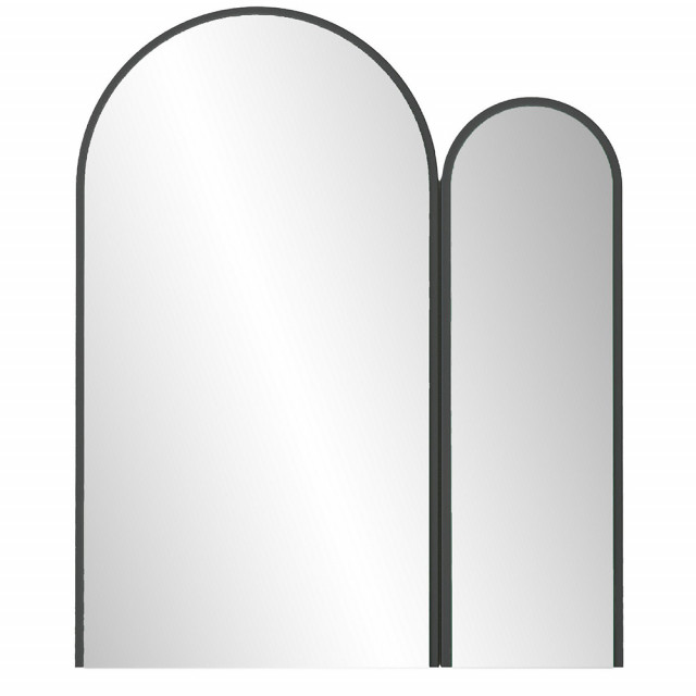Oglinda ovala neagra din lemn 60x73 cm Classe The Home Collection