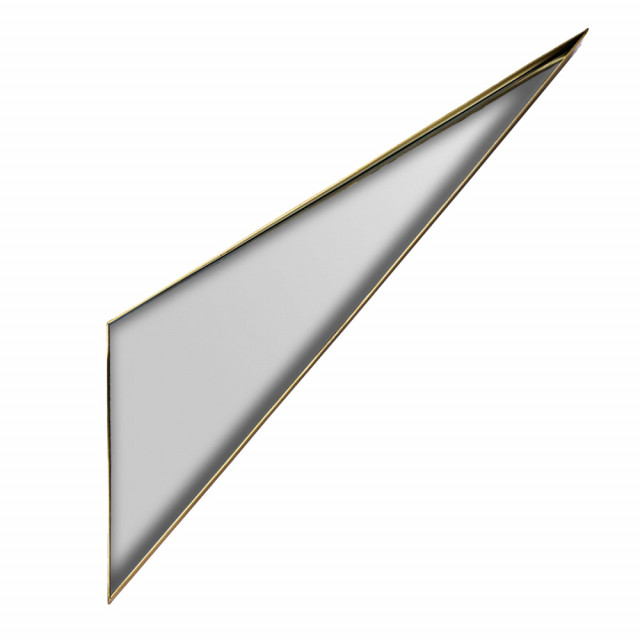 Oglinda triunghiulara aurie din alama 19x77 cm Kodie Vical Home