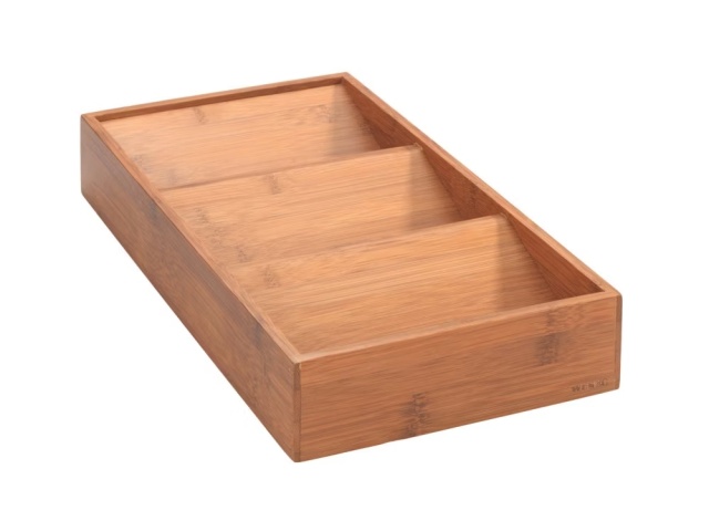 Organizator pentru bucatarie maro din bambus Mera Anni Wenko