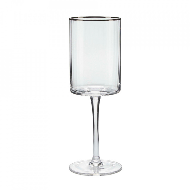 Pahar de vin transparent/gri argintiu din sticla 405 ml Josephine Margit Brandt