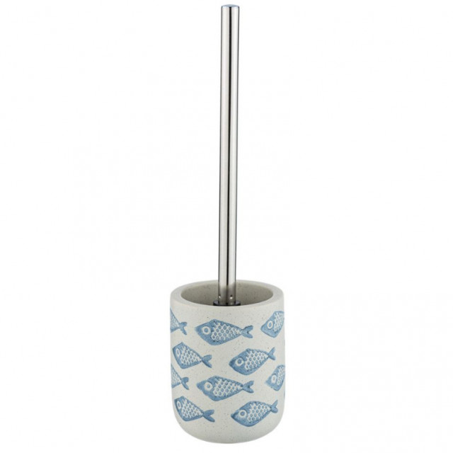 Perie toaleta bej/albastra din ceramica Aquamarine Wenko