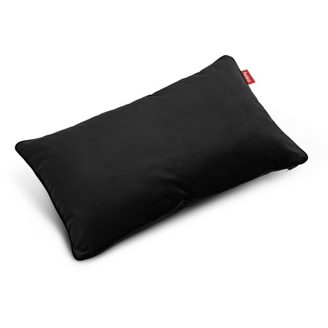 Perna dreptunghiulara neagra din catifea 40x66 cm King Fatboy