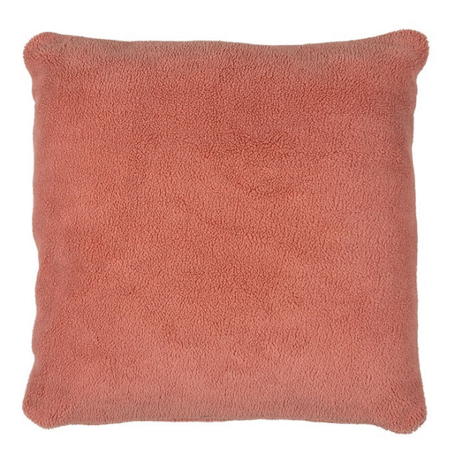 Perna patrata roz din fibre sintetice 50x50 cm Teddy Richmond Interiors