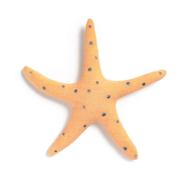 Perna portocalie din bumbac si poliester 35x35 cm Cordelia Starfish Kave Home
