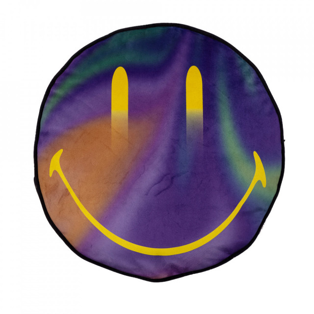 Perna rotunda multicolora din fibre sintetice 45 cm Smiley Gradient Seletti