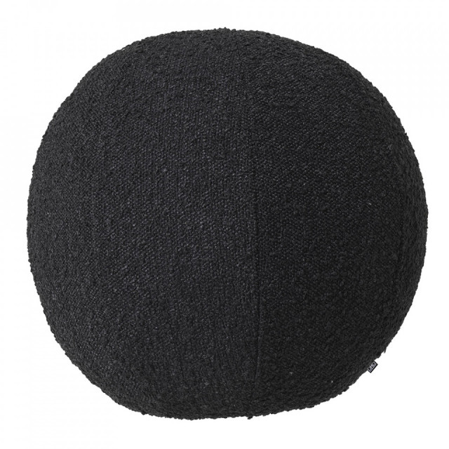 Perna rotunda neagra din poliester 37 cm Palla Eichholtz