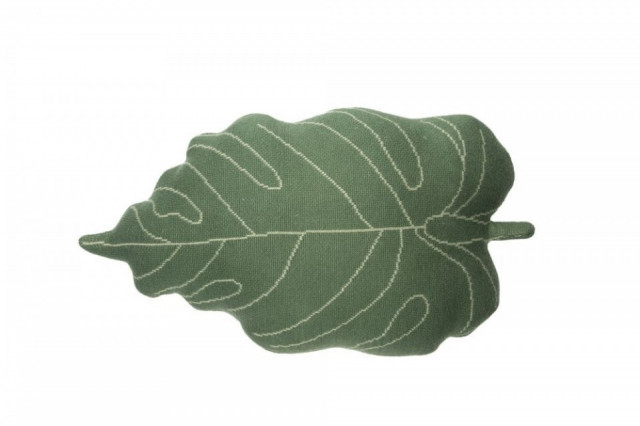 Perna verde din bumbac pentru copii 28x42 cm Baby Leaf Lorena Canals