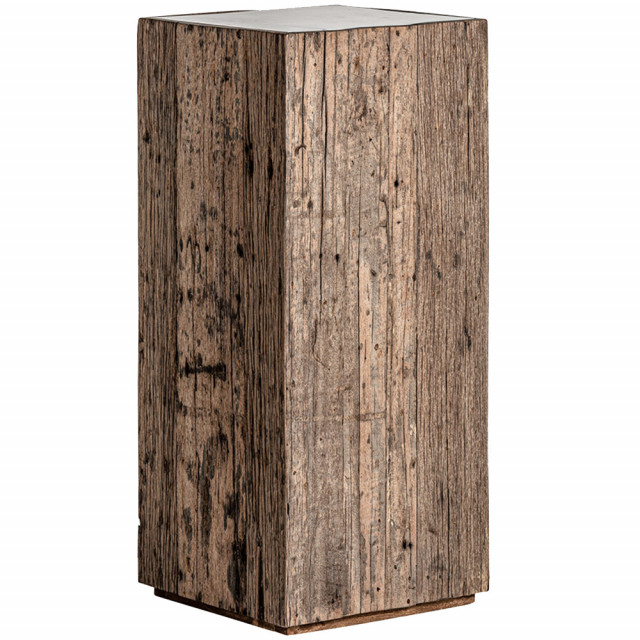 Piedestal maro din lemn de pin si marmura 90 cm Samsun Vical Home