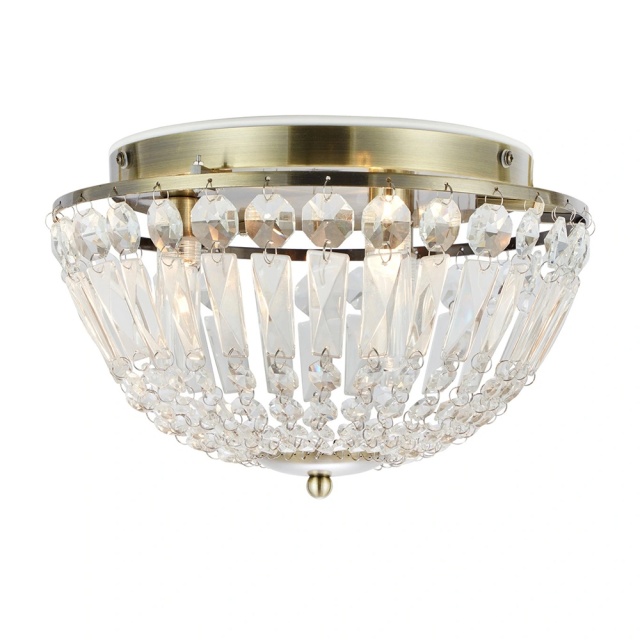 Plafoniera maro alama/transparenta din metal cu 3 becuri Estelle Markslojd