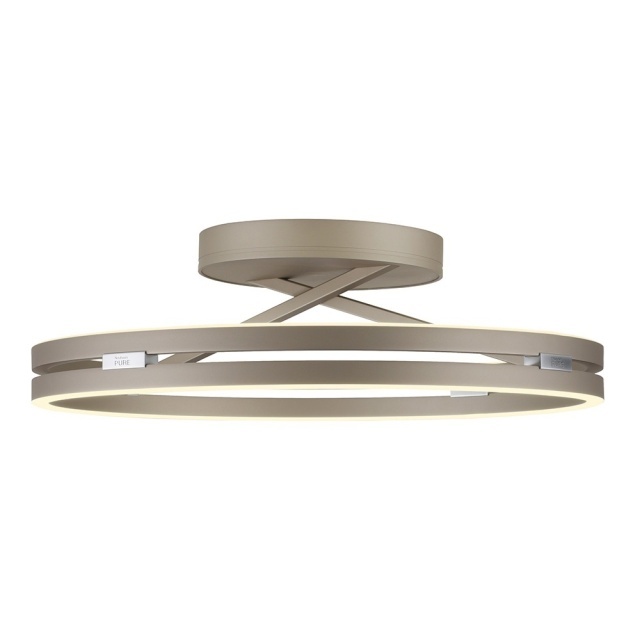 Plafoniera maro bronz din metal cu 2 LED-uri Pure Loop Zuma Line