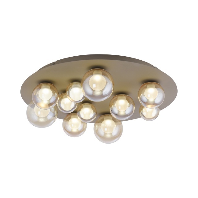 Plafoniera maro din metal cu 11 LED-uri Pure Zuma Line