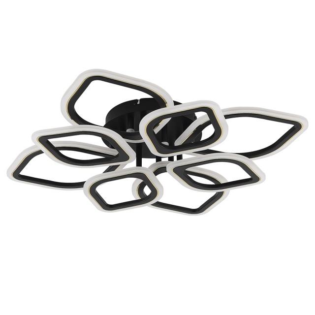 Plafoniera neagra/aurie din metal cu 8 LED-uri Illumia Zuma Line