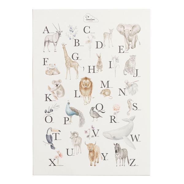 Poster multicolor din hartie 42x59 cm Alphabet CamCam Copenhagen