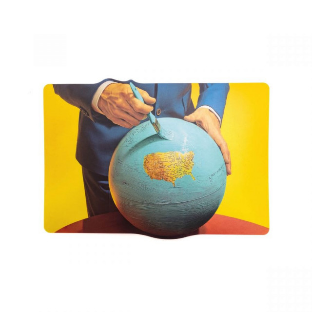 Protectie masa dreptunghiulara multicolora din plastic 36x45 cm Globe Seletti