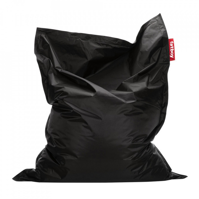 Puf dreptunghiular negru din textil 134x180 cm Original Fatboy