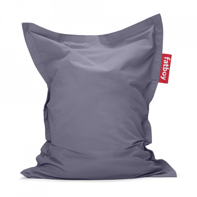 Puf dreptunghiular pentru copii albastru din bumbac 98x130 cm Junior Stonewashed Fatboy