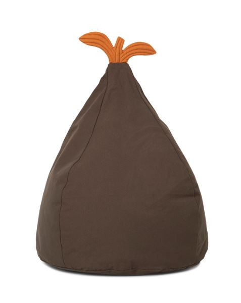 Puf oval maro din bumbac 35x55 cm Pear Ferm Living