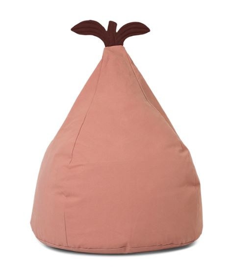 Puf oval roz din bumbac 35x55 cm Pear Dusty Rose Ferm Living