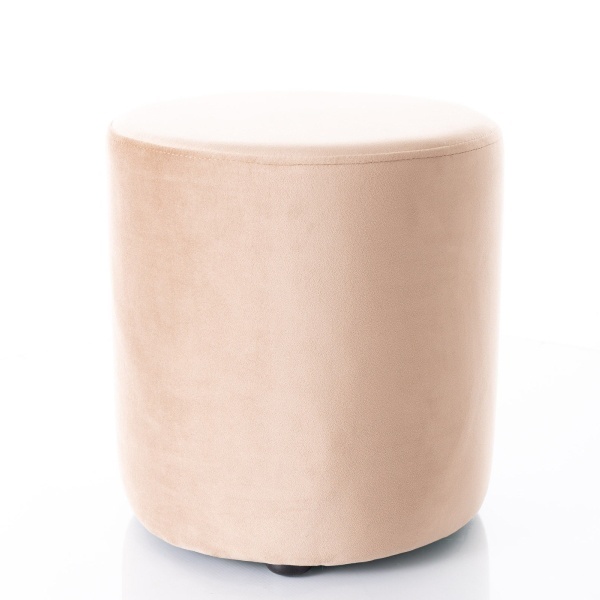 Puf rotund bej din catifea 33 cm Doti C The Home Collection
