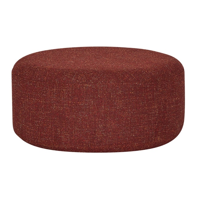 Puf rotund rosu din textil 70 cm Marshmellow Hubsch