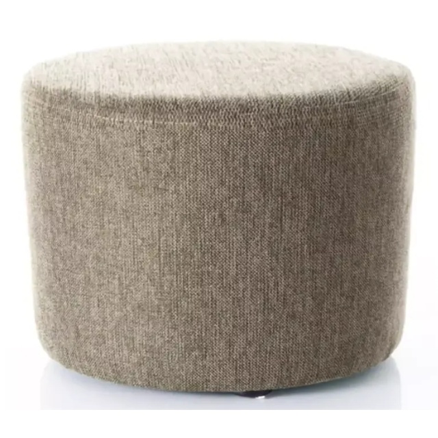 Puf rotund verde oliv din textil 43 cm Doti A The Home Collection