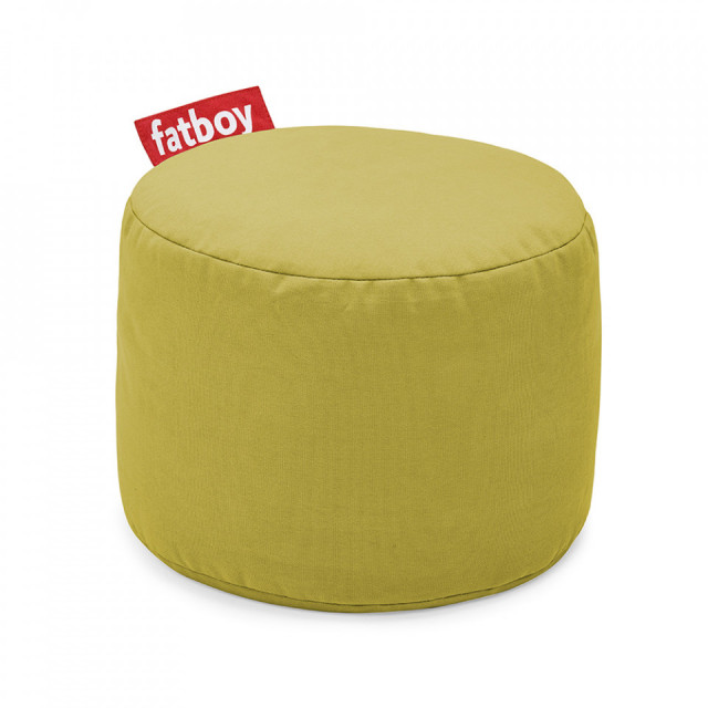 Puf verde lime din bumbac 50 cm Point Stonewashed Fatboy